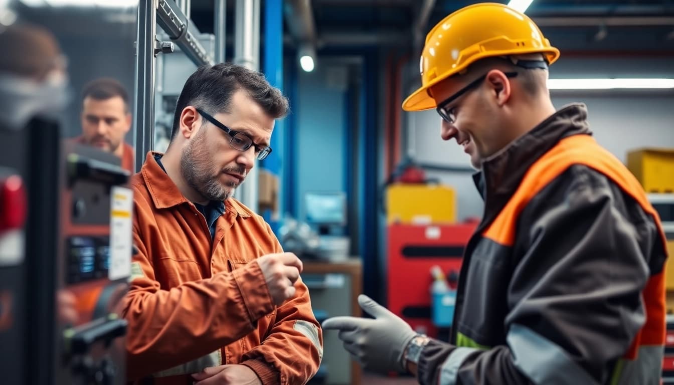 Durchführung der DGUV V3 Prüfung: Techniker prüft elektrische Geräte auf Sicherheit und Regelkonformität.