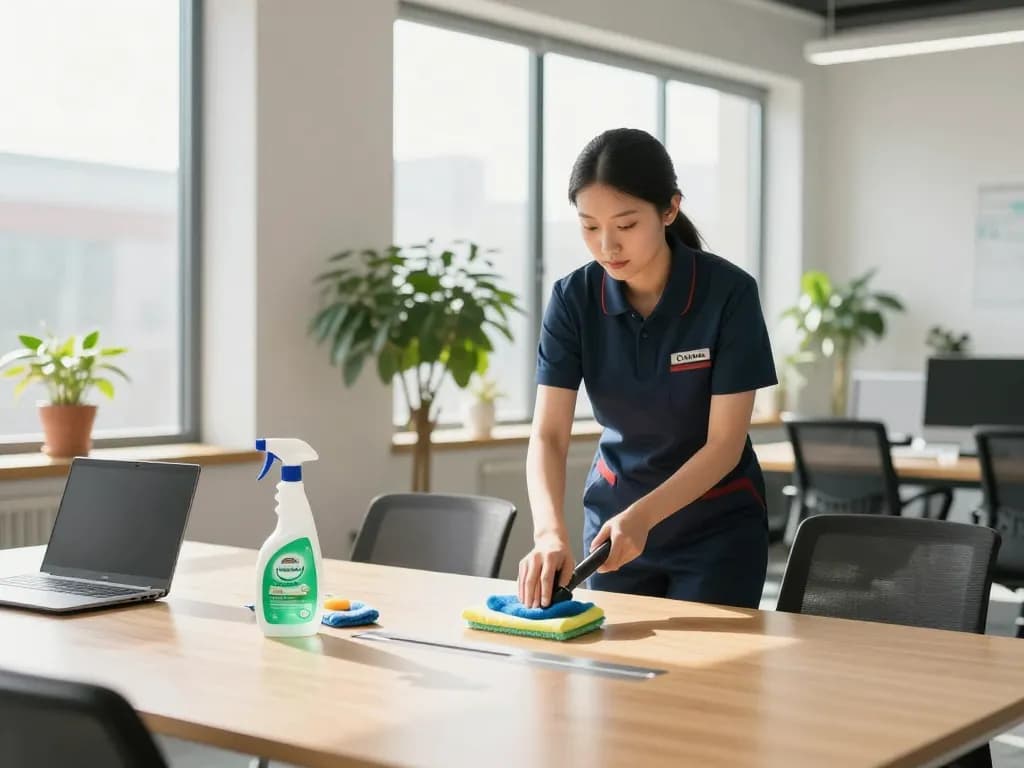Büroreinigung für Unternehmen in Münster mit einem Reinigungsdienst, der eine makellose Büroumgebung gewährleistet und professionellen Service sowie Aufmerksamkeit für Details zeigt.