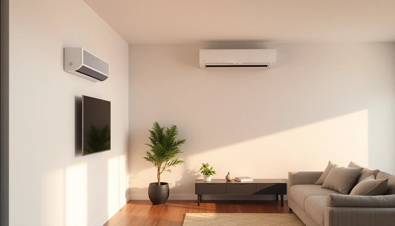 Klimaanlagen sorgen für eine angenehme Raumtemperatur mit modernem Design und stimmiger Einrichtung