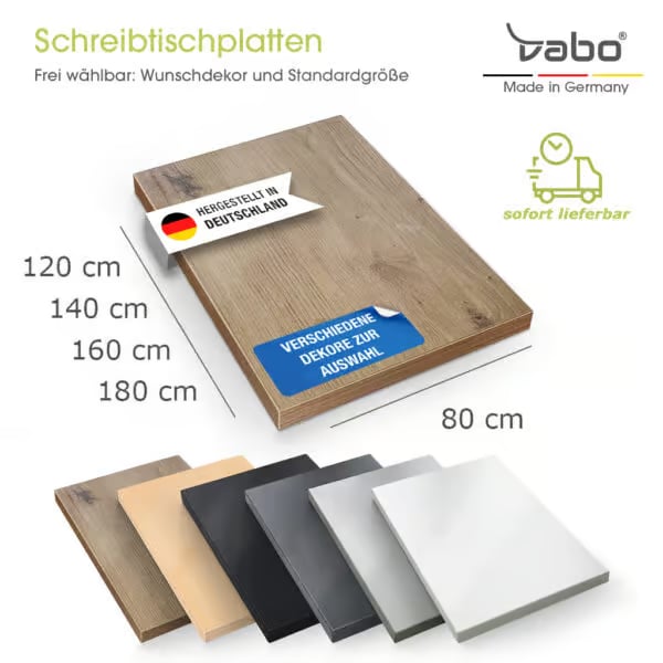 Ihr Schlüssel zu mehr Produktivität: Die vielseitige vabo Schreibtischplatte