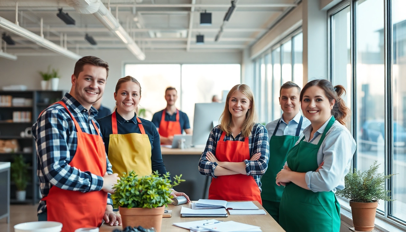 Hauswirtschaft stelle hameln: Glückliche Hauswirtschaftskraft arbeitet in einem modernen Umfeld in Hameln.