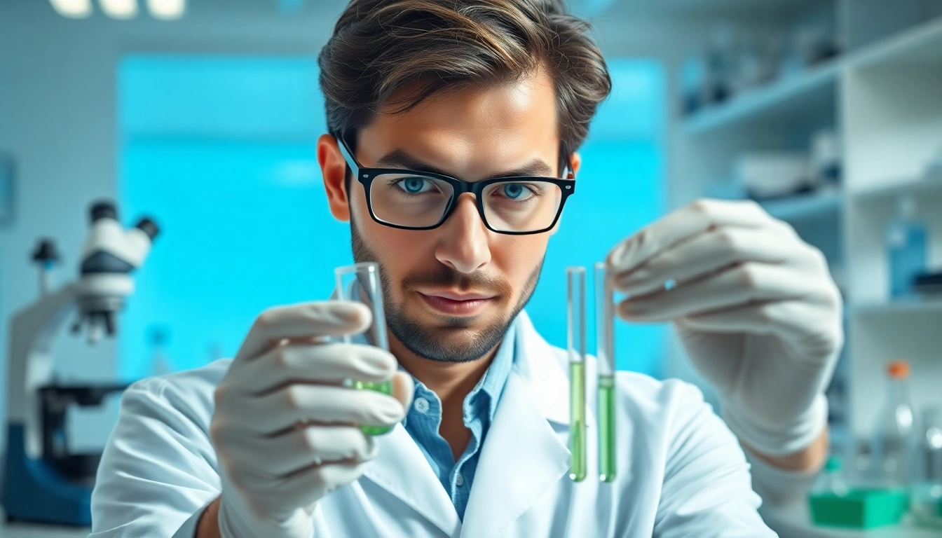 Die lipase Enzymaktivität wird von einem Wissenschaftler in einem Labor untersucht.