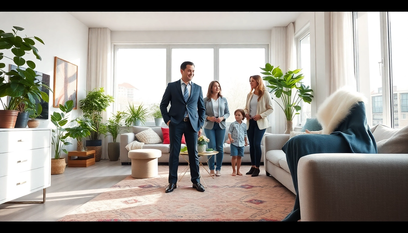 Immobilienmakler Frankfurt Riedberg berät eine Familie im modernen Zuhause.