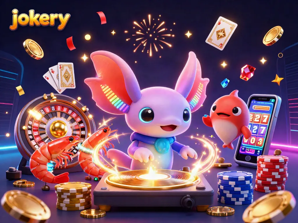 Experience jokery with vibrant casino-themed action featuring a 3D DJ and lively underwater characters.