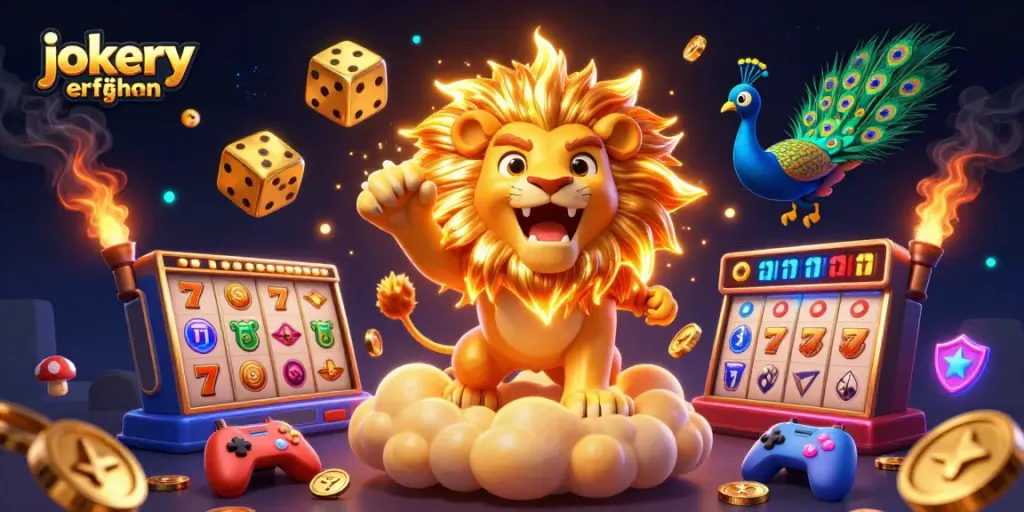 Experience the thrill at Jokery Casino with vibrant 3D elements and exciting game visuals.