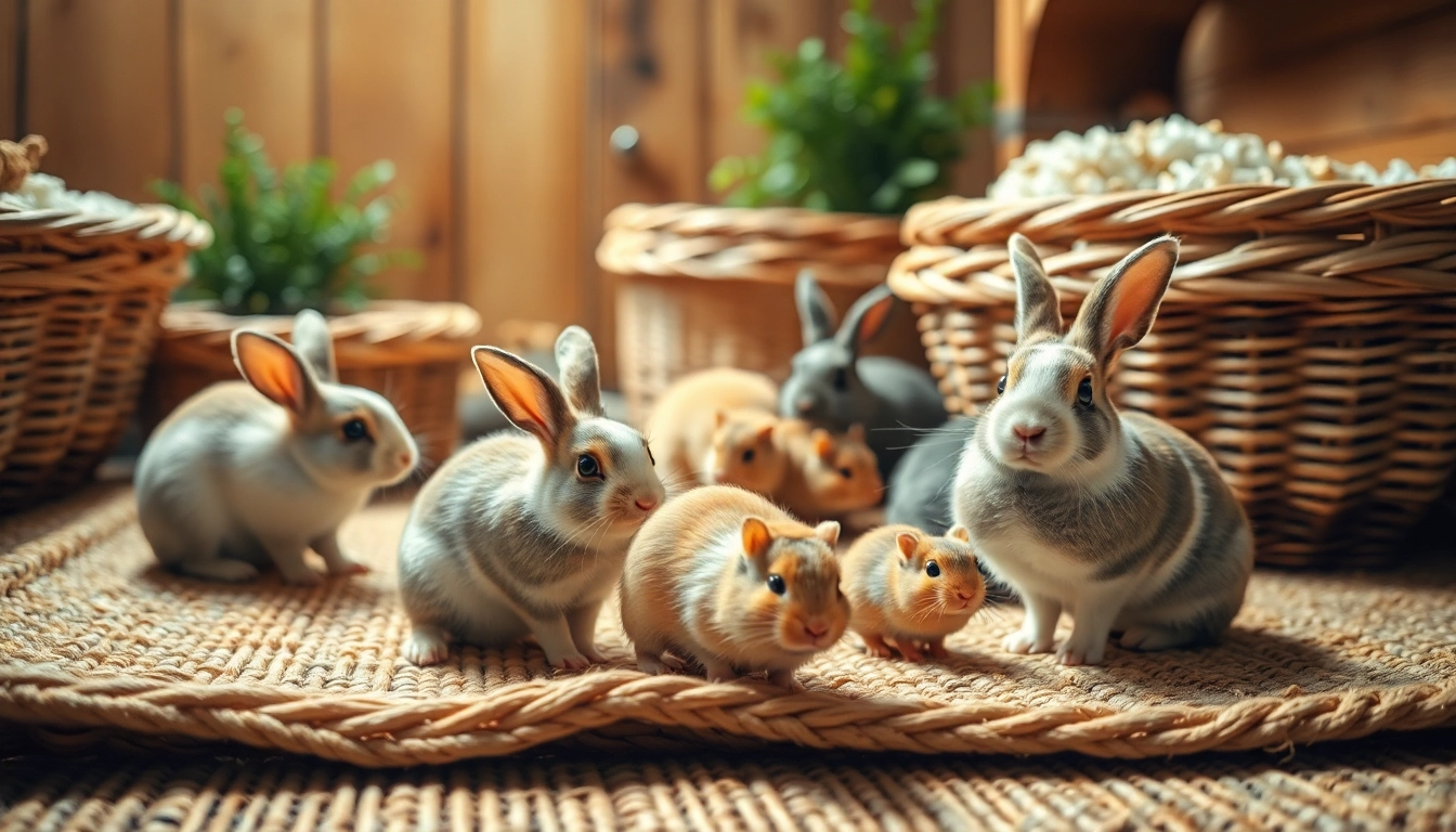Hanfmatte in einem gemütlichen Tiergehege, ideal für Kaninchen und andere Nager.