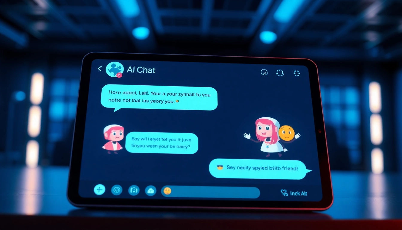 The chat interface engaging users in lively porn ai chat with friendly AI characters.