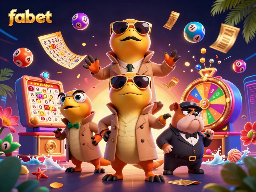 Join the thrill of fabet with raptors in disguise entering a VIP lounge in this fun casino illustration.