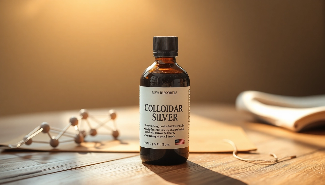 Kolloidales Silber kaufen: Discover premium colloidal silver in a beautifully designed bottle highlighting essential features.