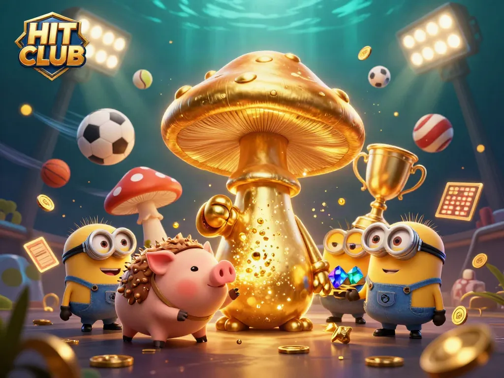 Engage in exciting plays at HIT CLUB with a magical scene of riches and sports elements.