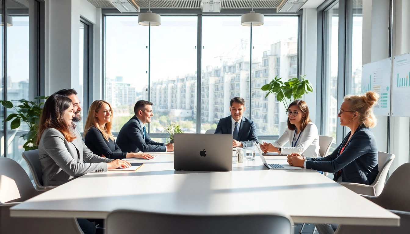 Professionelles Team in einer Headhunter Agentur bei strategischen Gesprächen über Personalvermittlung.