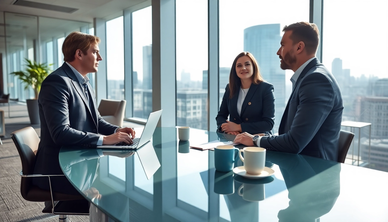 Headhunter Frankfurt engaged in a professional recruitment meeting.