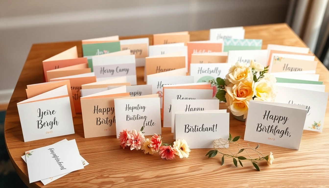 Gestalten Sie Ihre personalisierbare Karten mit verschiedenen Designs und Farben, um besondere Anlässe zu feiern.