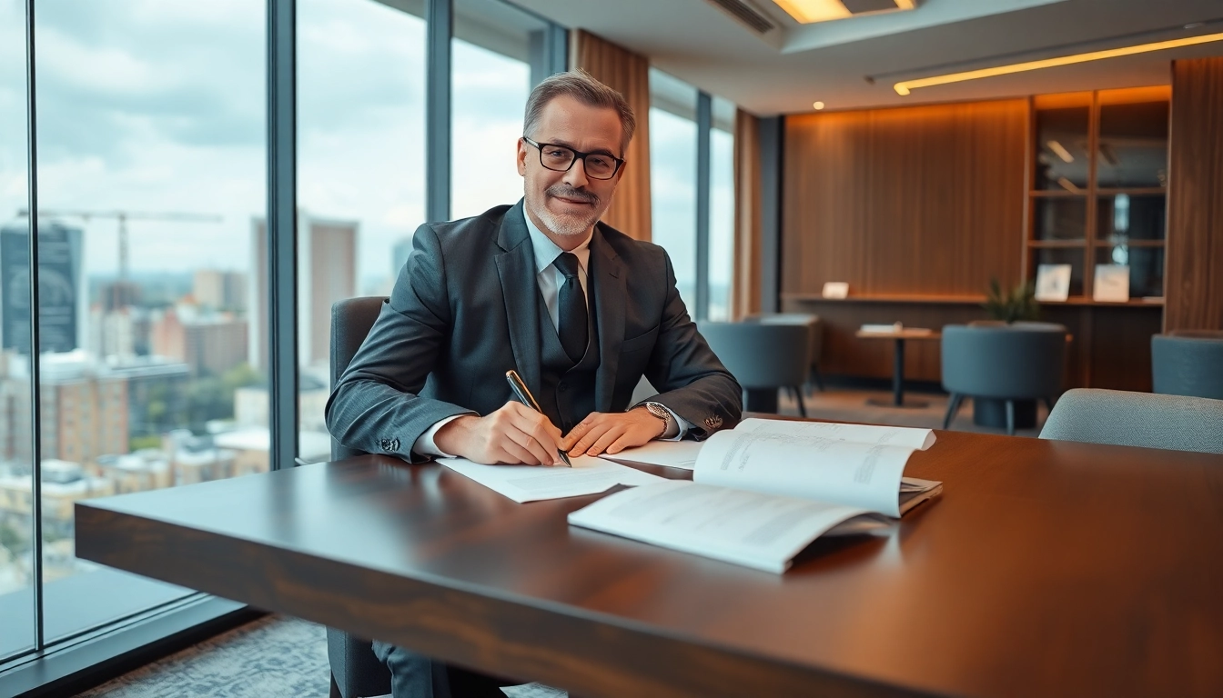 Headhunter Gastronomie bei der Durchsicht von Bewerbungsunterlagen in einem modernen Büro.