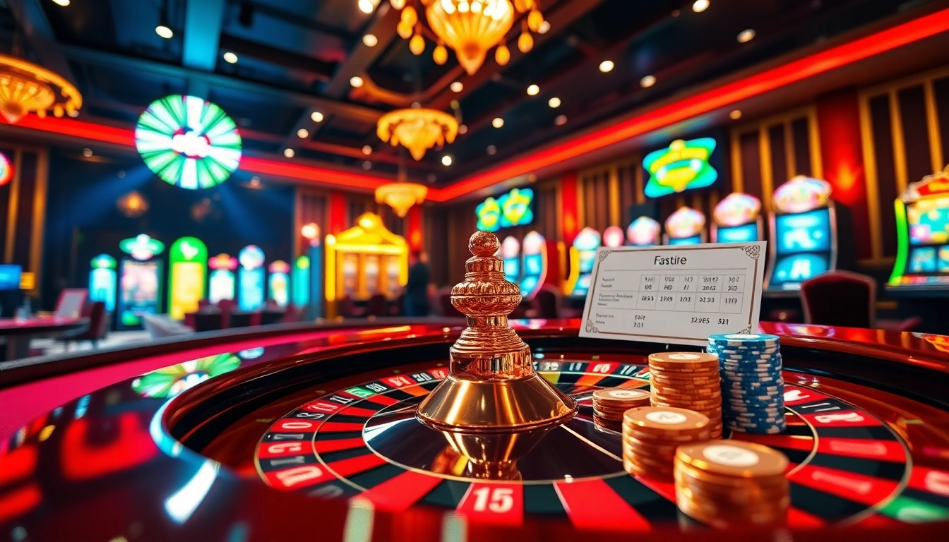 Experience thrilling gameplay at link 88i Casino, featuring a luxurious roulette table and vibrant chips.